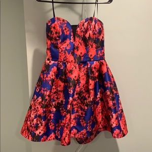 Floral Strapless Wedding/Hoco Dress